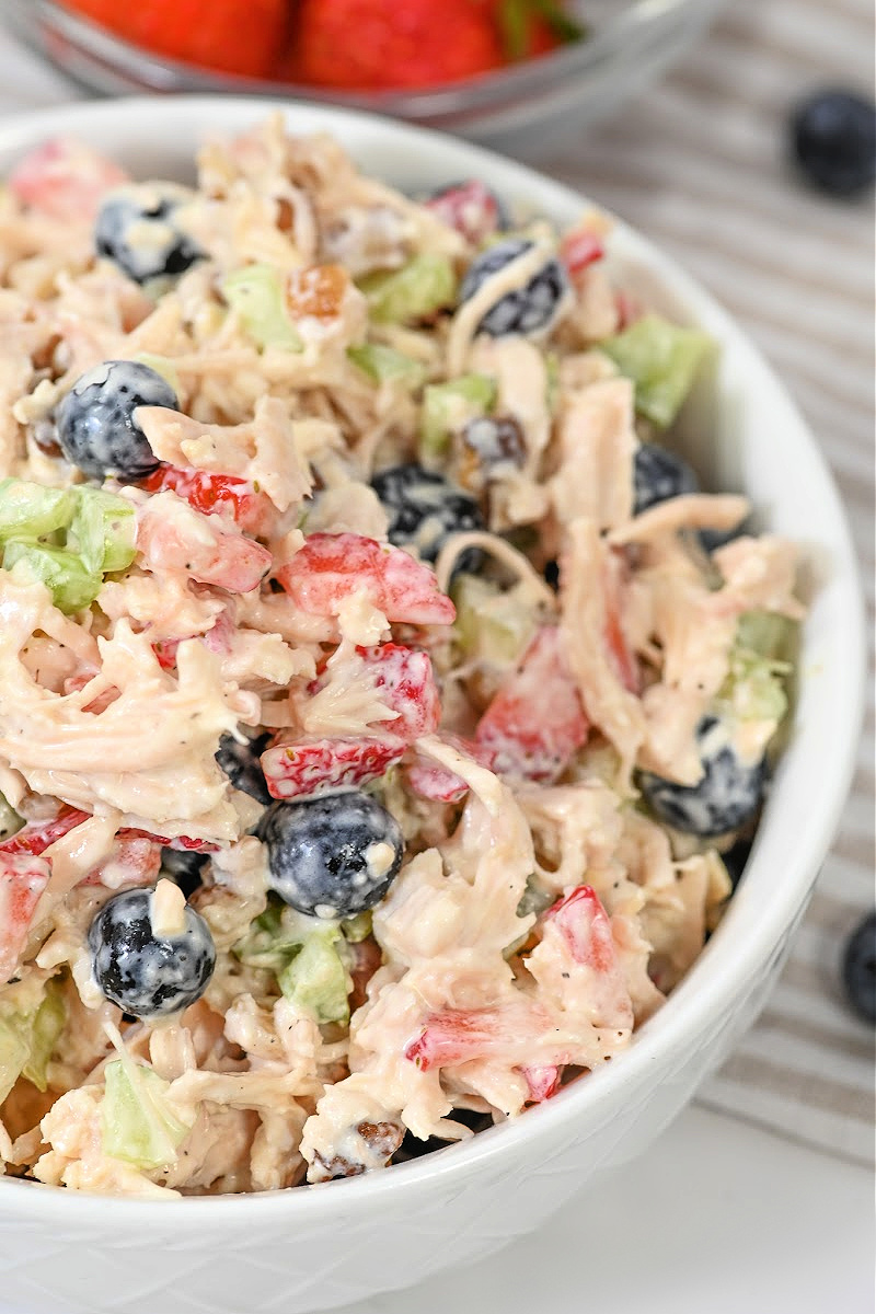 Keto Summer Berry Chicken Salad