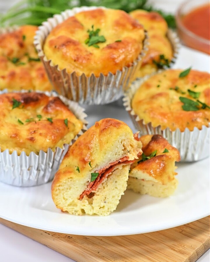 Keto Cottage Cheese Pizza Muffins