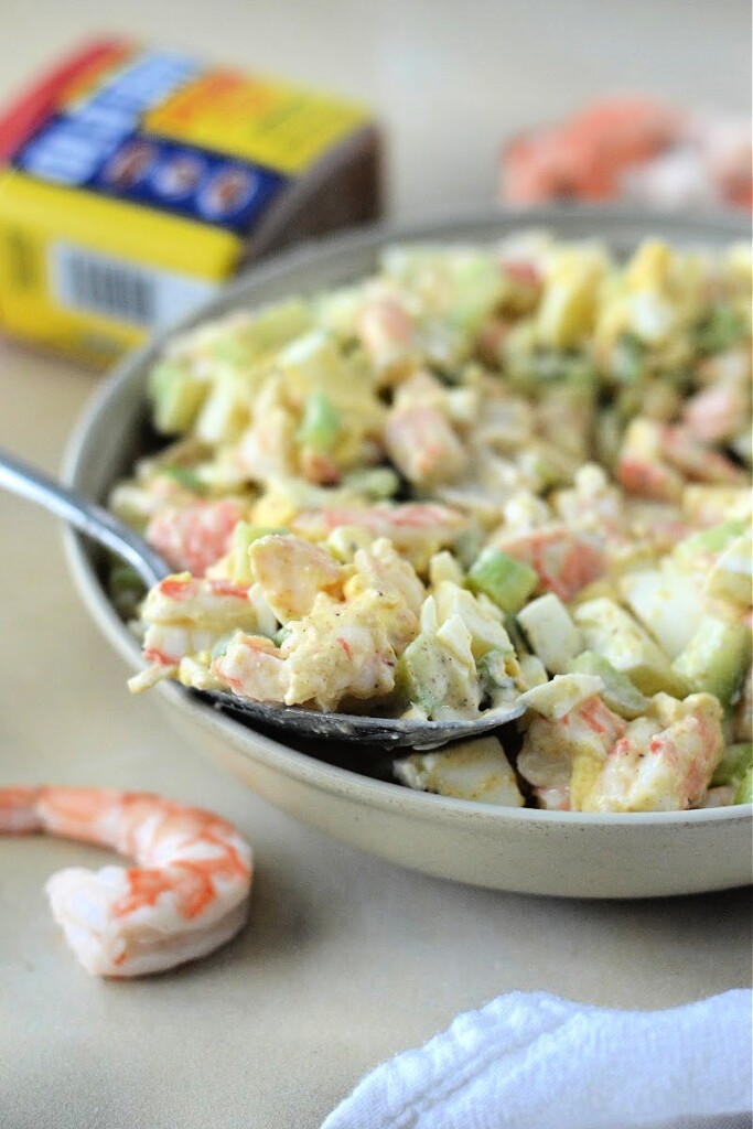 Keto Shrimp Egg Salad - One Net Carb Per Serving