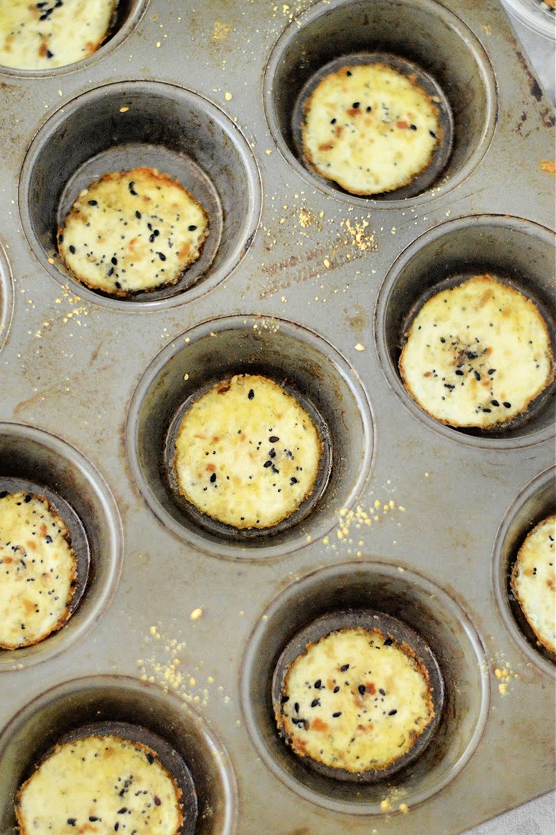 Chips baked in a muffin tin