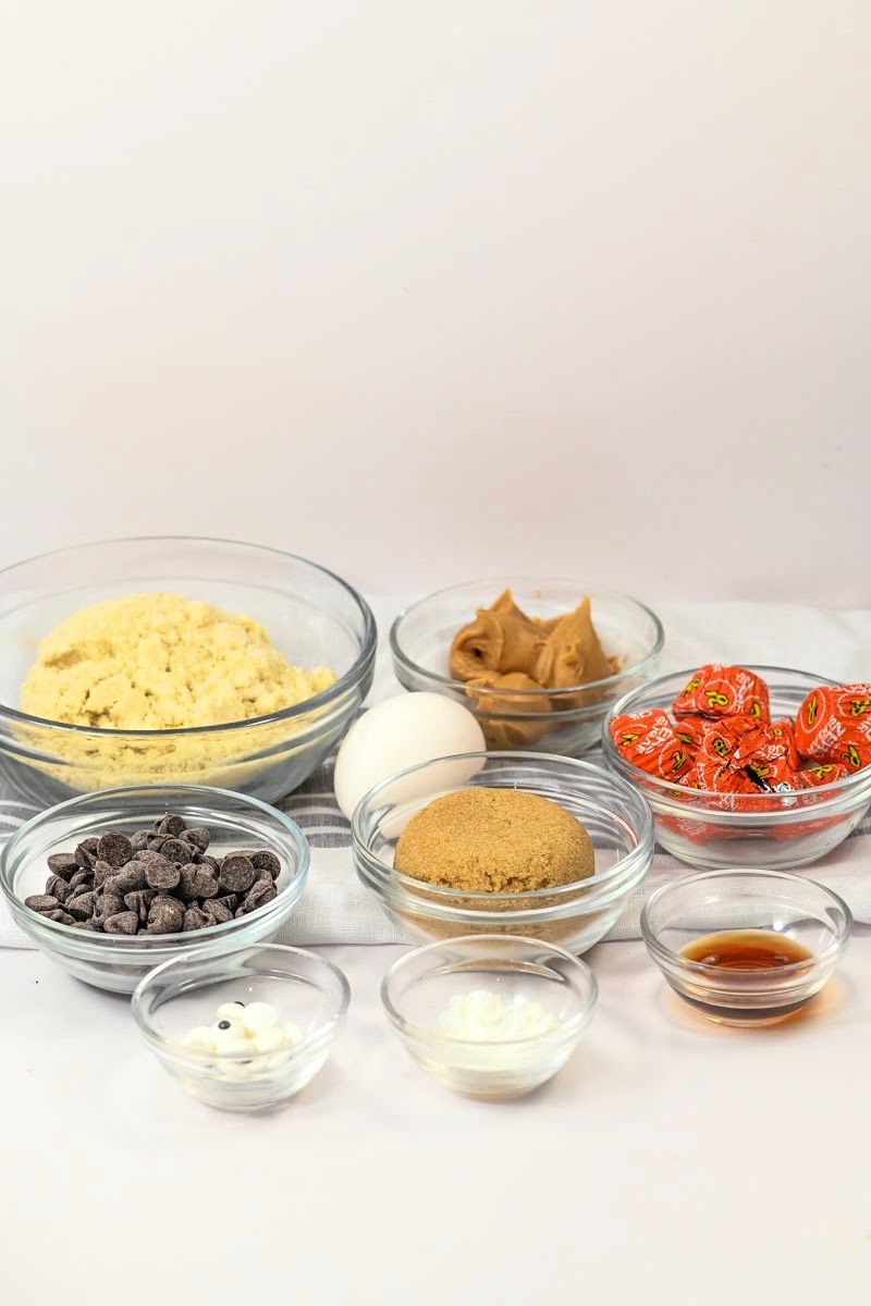Keto Peanut Butter Spider Cookies Ingredients
