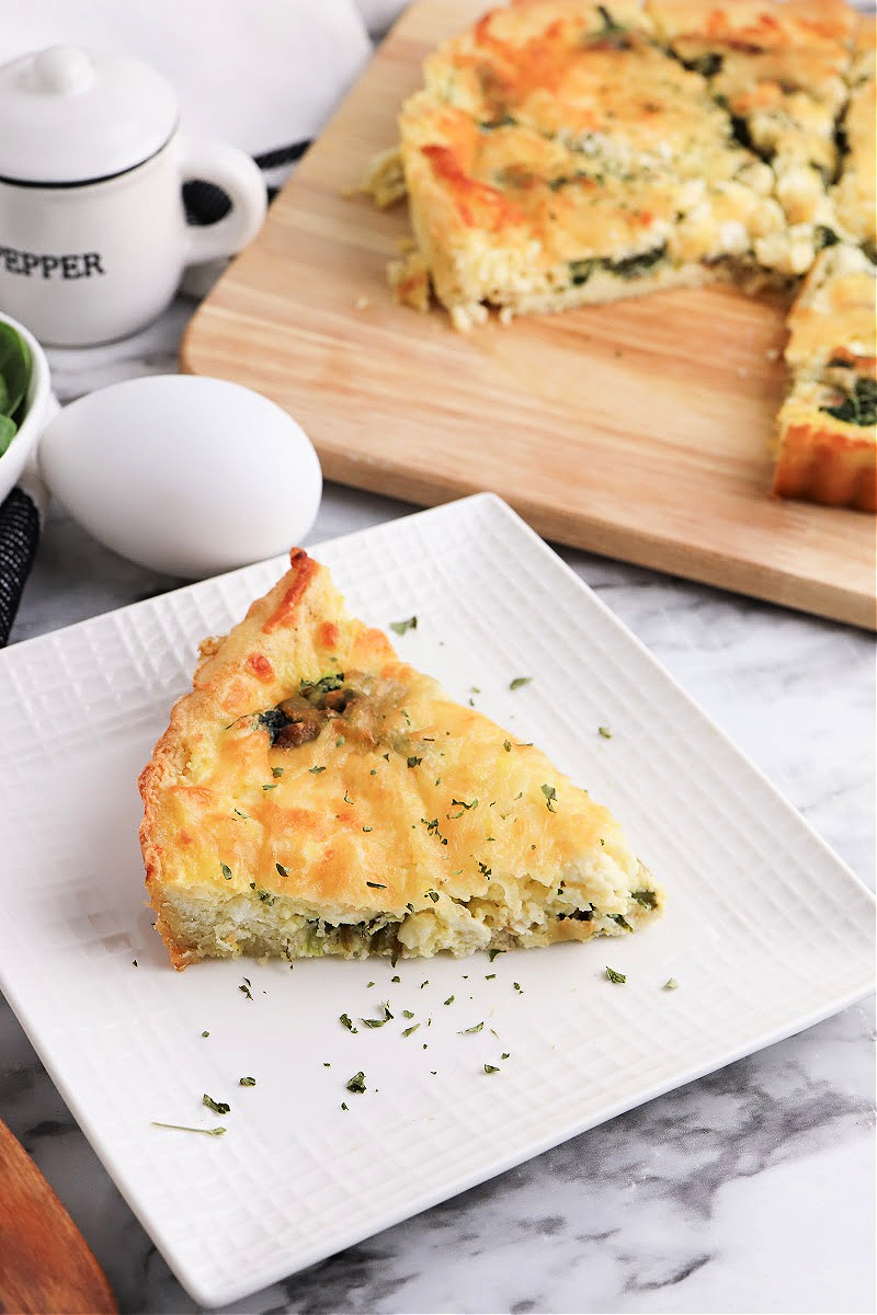 Keto Spinach Feta Quiche
