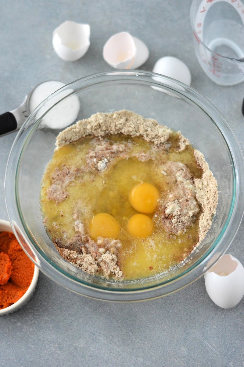 Adding eggs