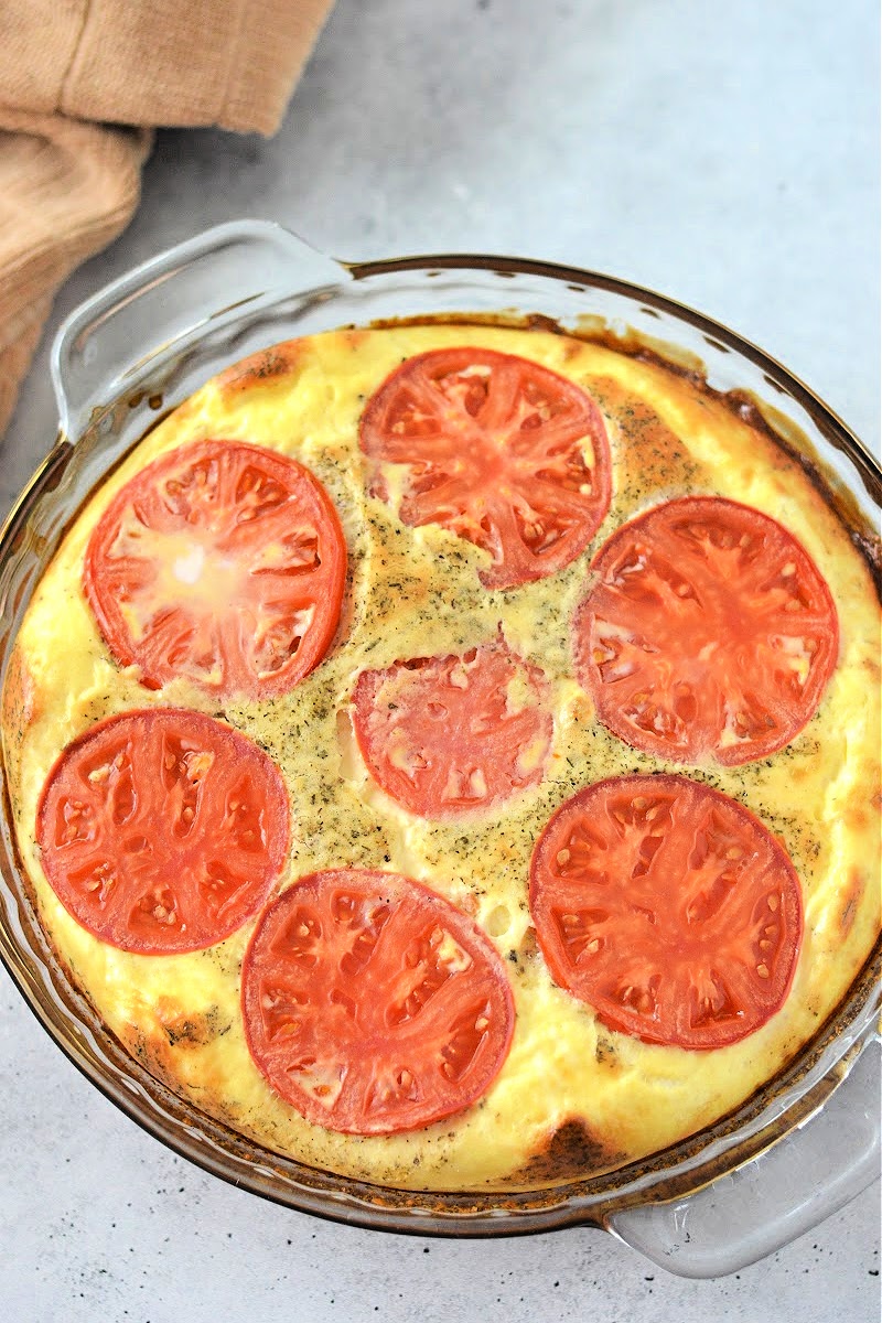 Low Carb Crustless Tomato Quiche