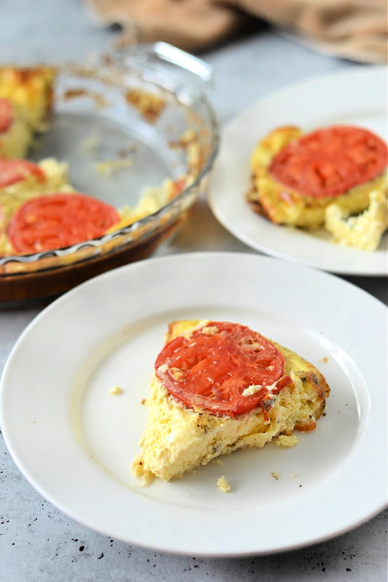Low Carb Crustless Tomato Quiche