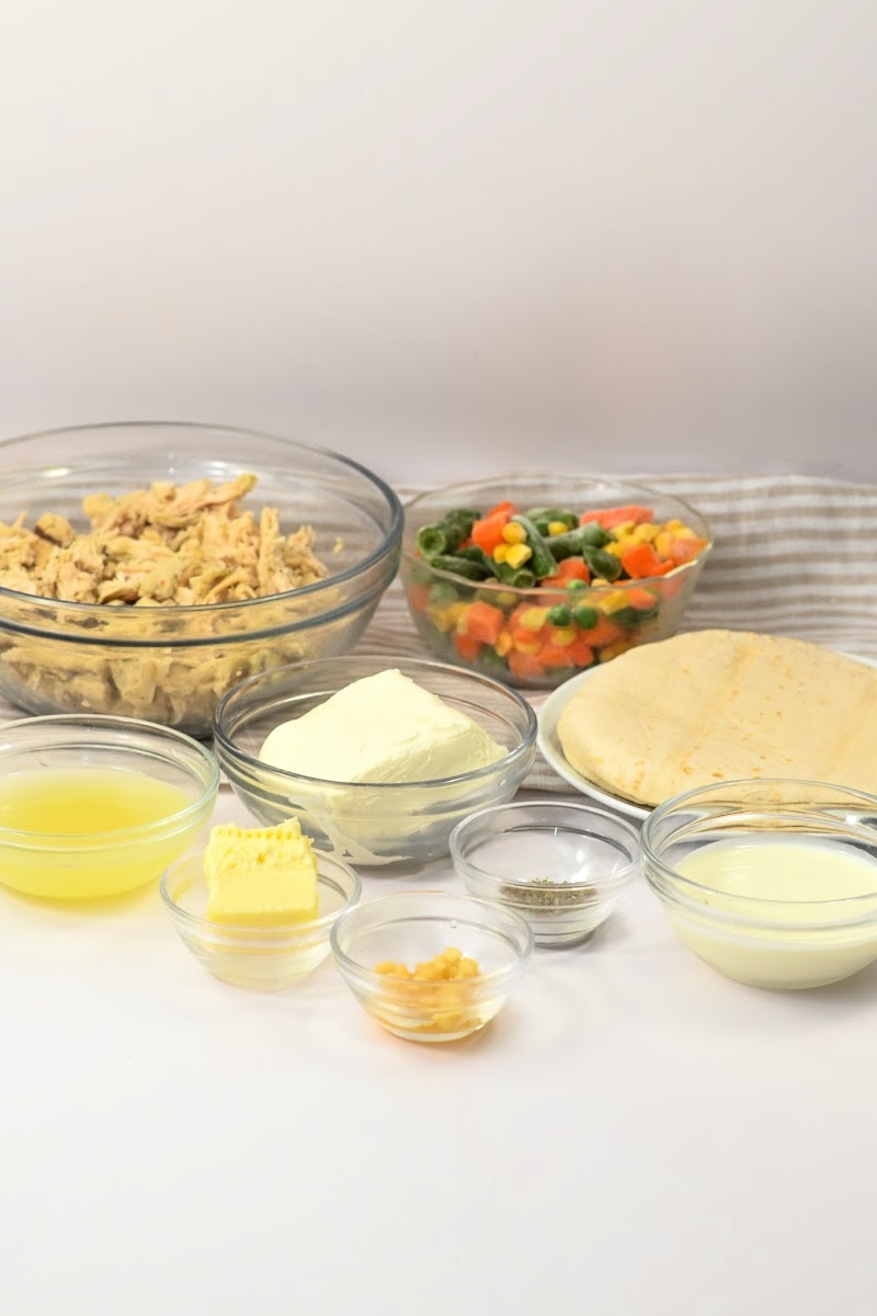 Low-Carb Crispy Chicken Pot Pie Roll-Ups Ingredients