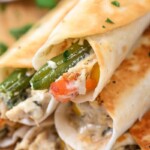 Low-Carb Crispy Chicken Pot Pie Roll-Ups