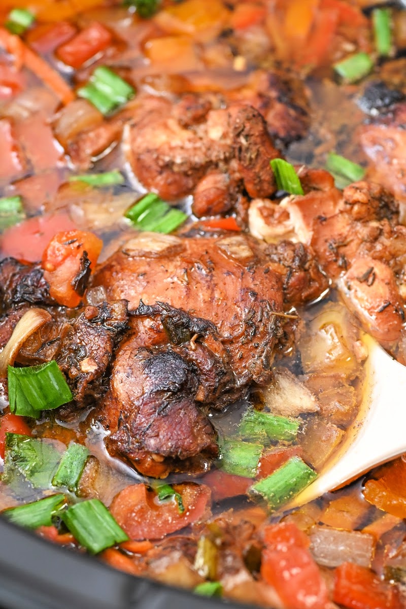 Keto Slow Cooker Brown Stew Chicken