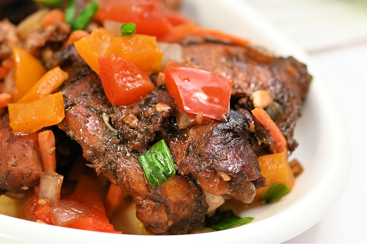 Keto Slow Cooker Brown Stew Chicken