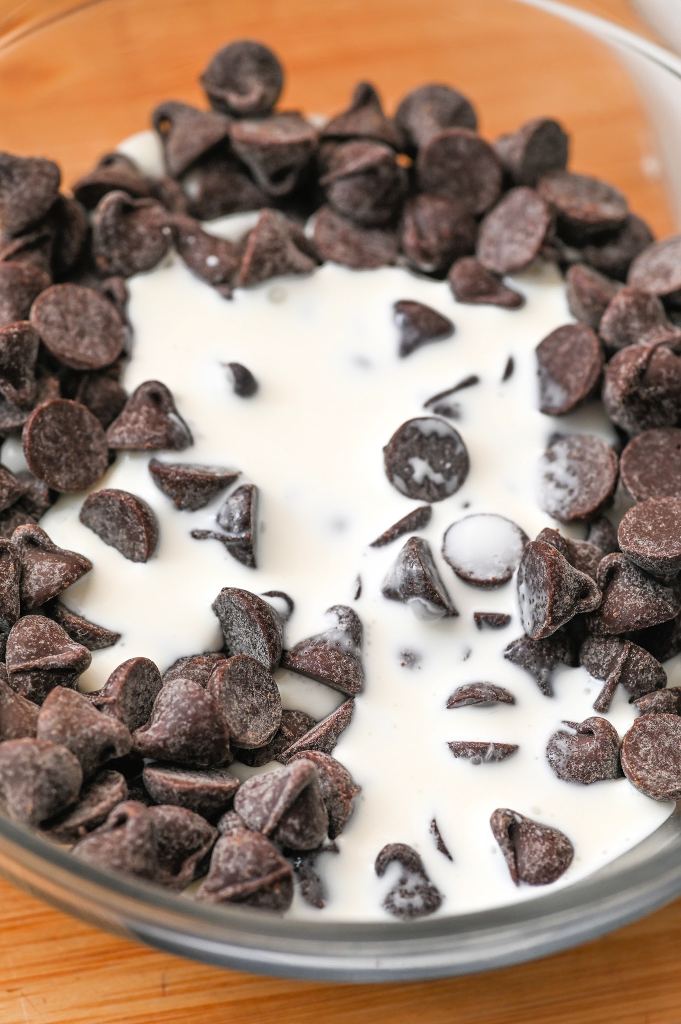 melting the chocolate chips