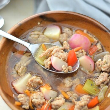 Keto Sausage and Veggie Soup