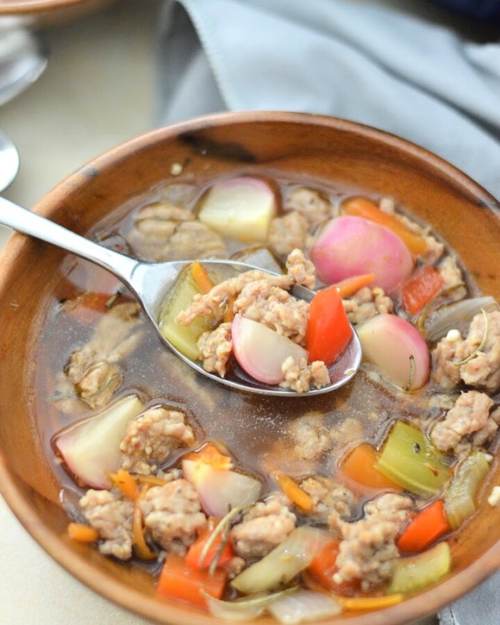 Keto Sausage and Veggie Soup