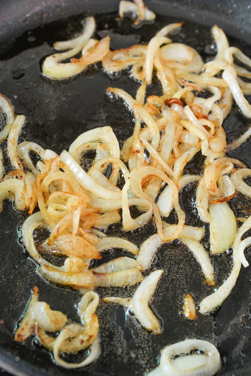 Caramelizing the onions