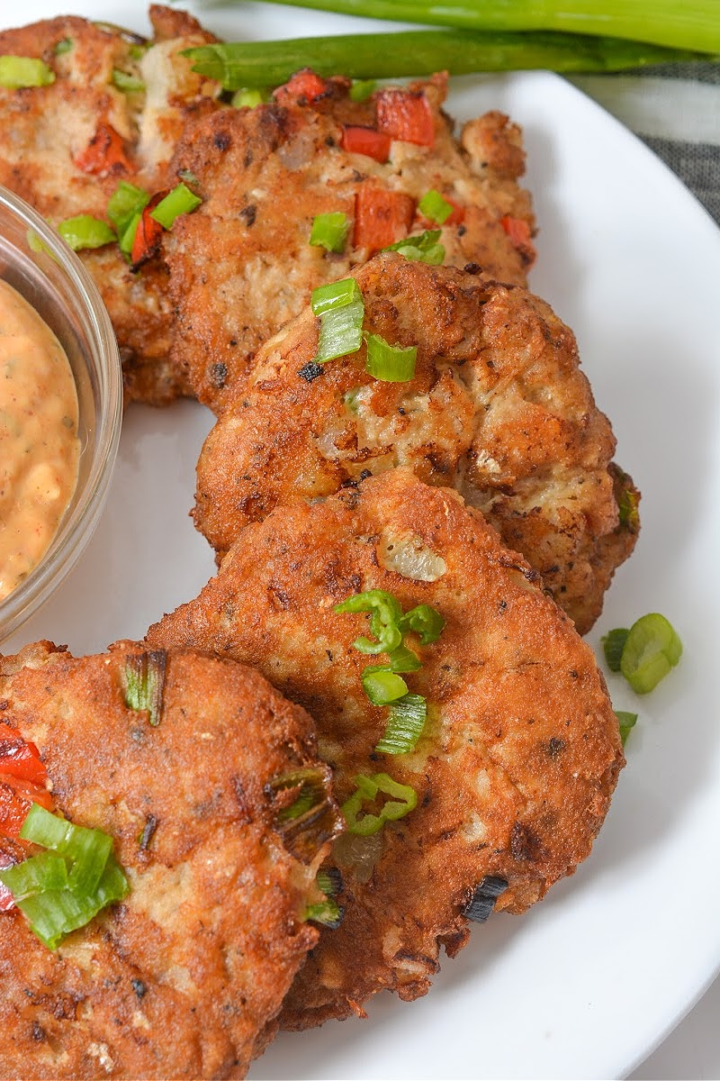 Keto Cajun Salmon and Shrimp Patties