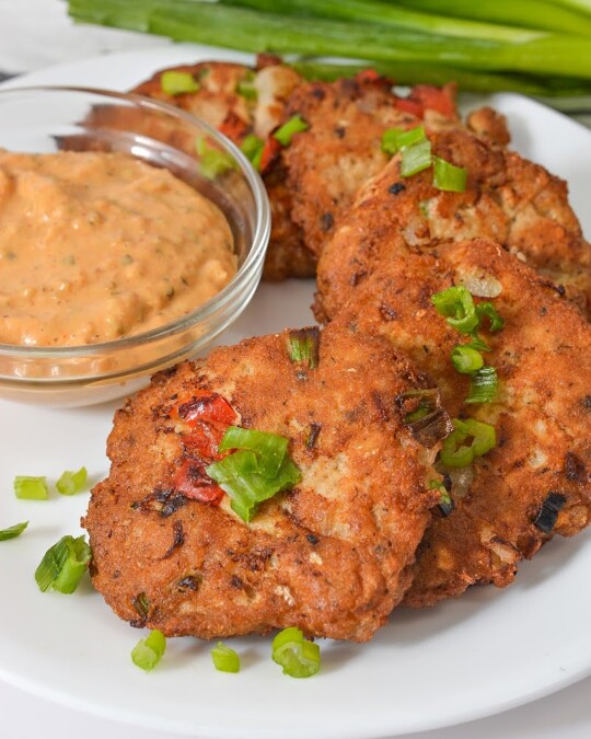 Keto Cajun Salmon and Shrimp Patties