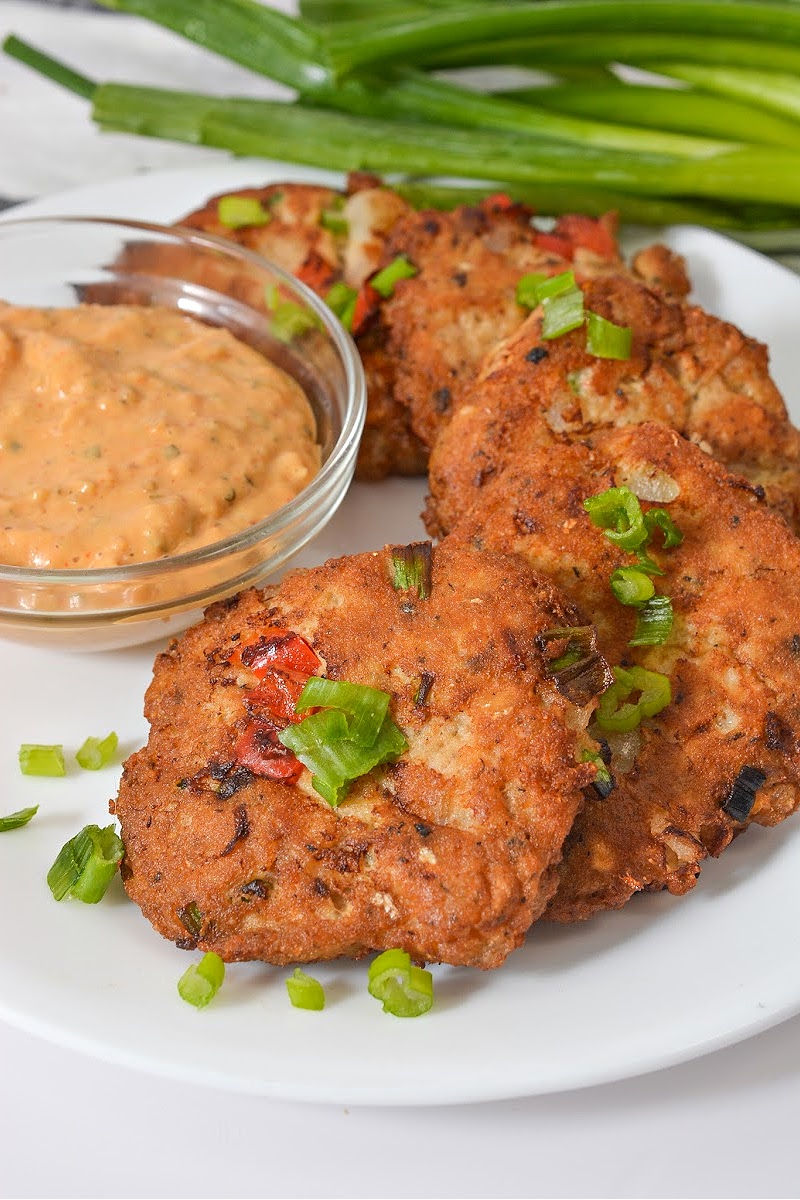Keto Cajun Salmon and Shrimp Patties