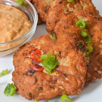 Keto Cajun Salmon and Shrimp Patties