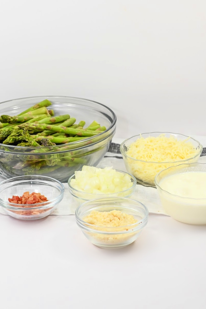 Keto Baked Au Gratin Asparagus Ingredients