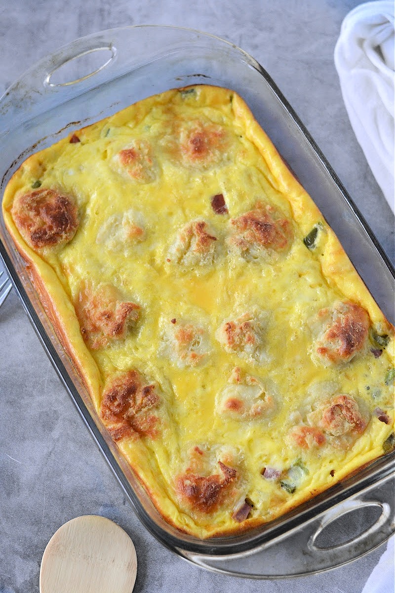 Low Carb Ham and Cheese Bubble Up Bake