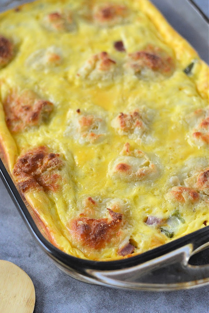 Low Carb Ham and Cheese Bubble Up Bake