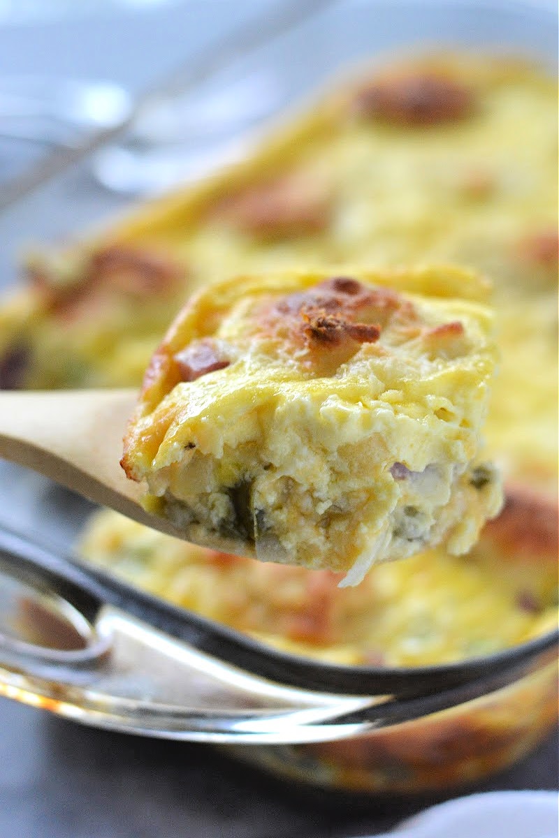 Low Carb Ham and Cheese Bubble Up Bake