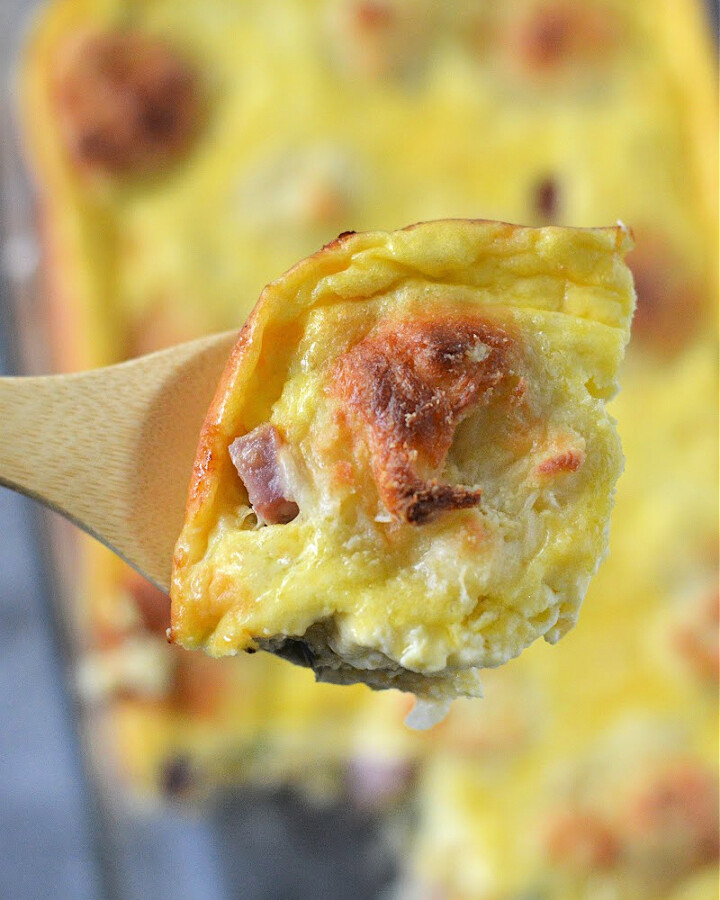 Low Carb Ham and Cheese Bubble Up Bake