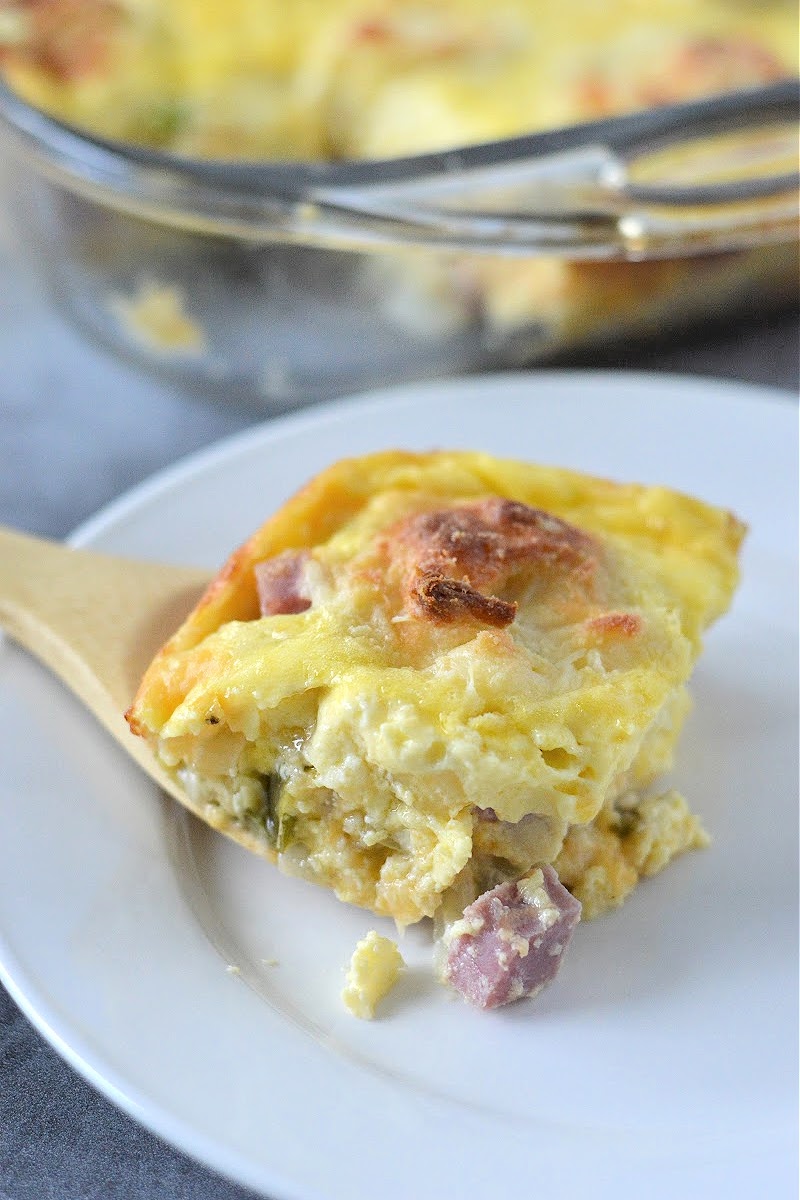 Low Carb Ham and Cheese Bubble Up Bake