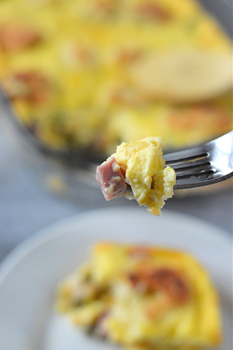 Low Carb Ham and Cheese Bubble Up Bake