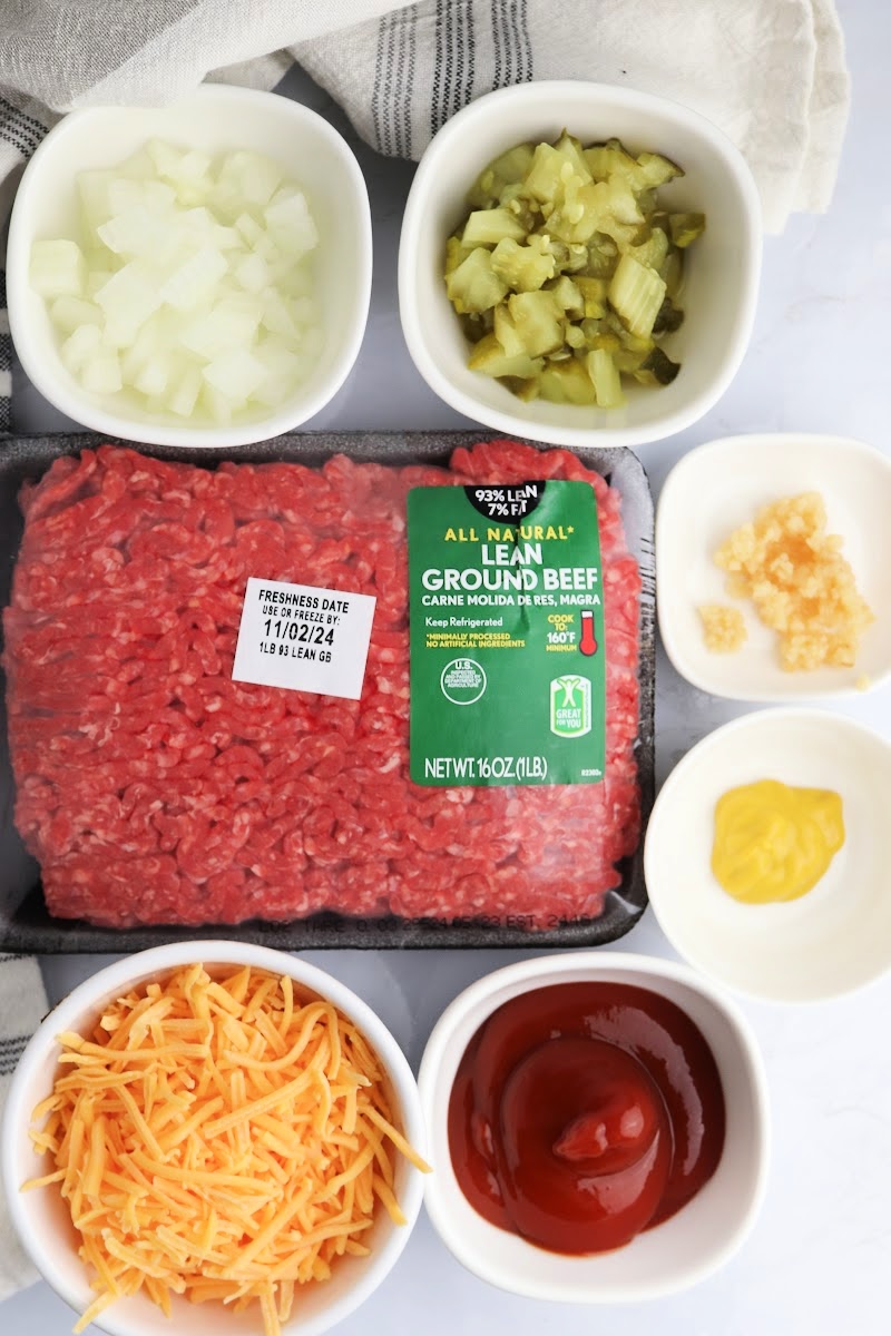 Keto Cheeseburger Casserole Ingredients