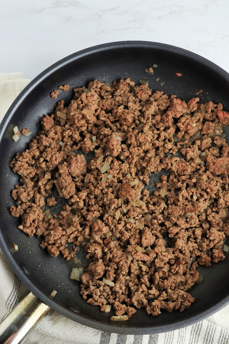 Cooking ground beef