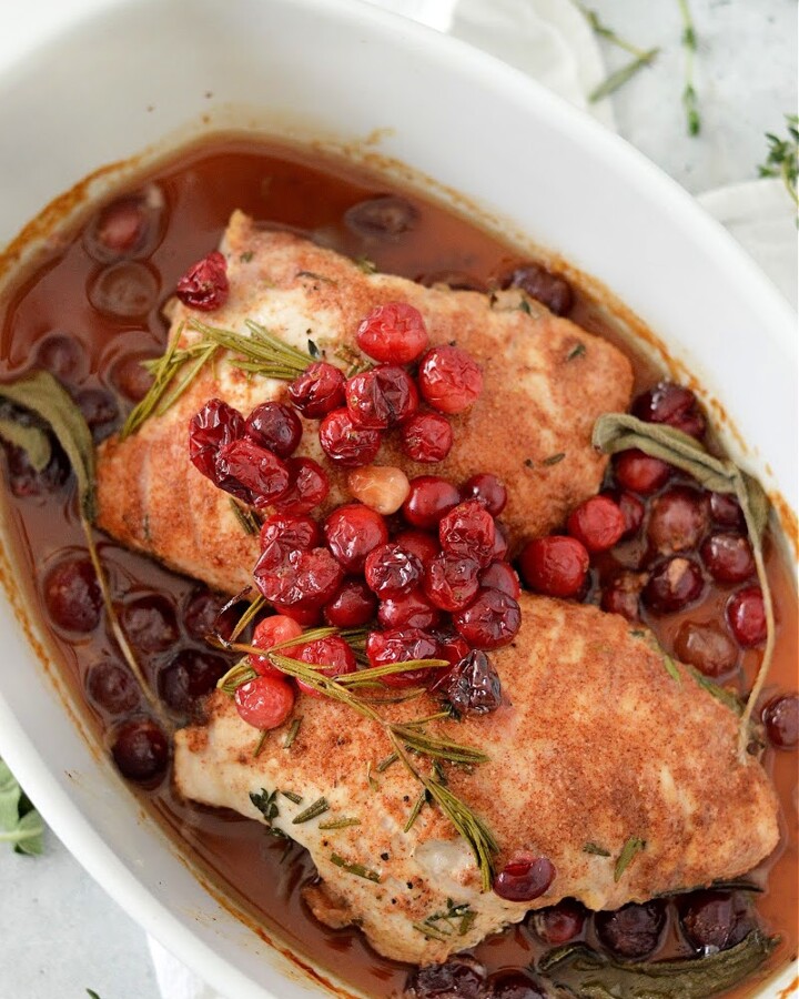 Low Carb Cranberry Turkey Breasts