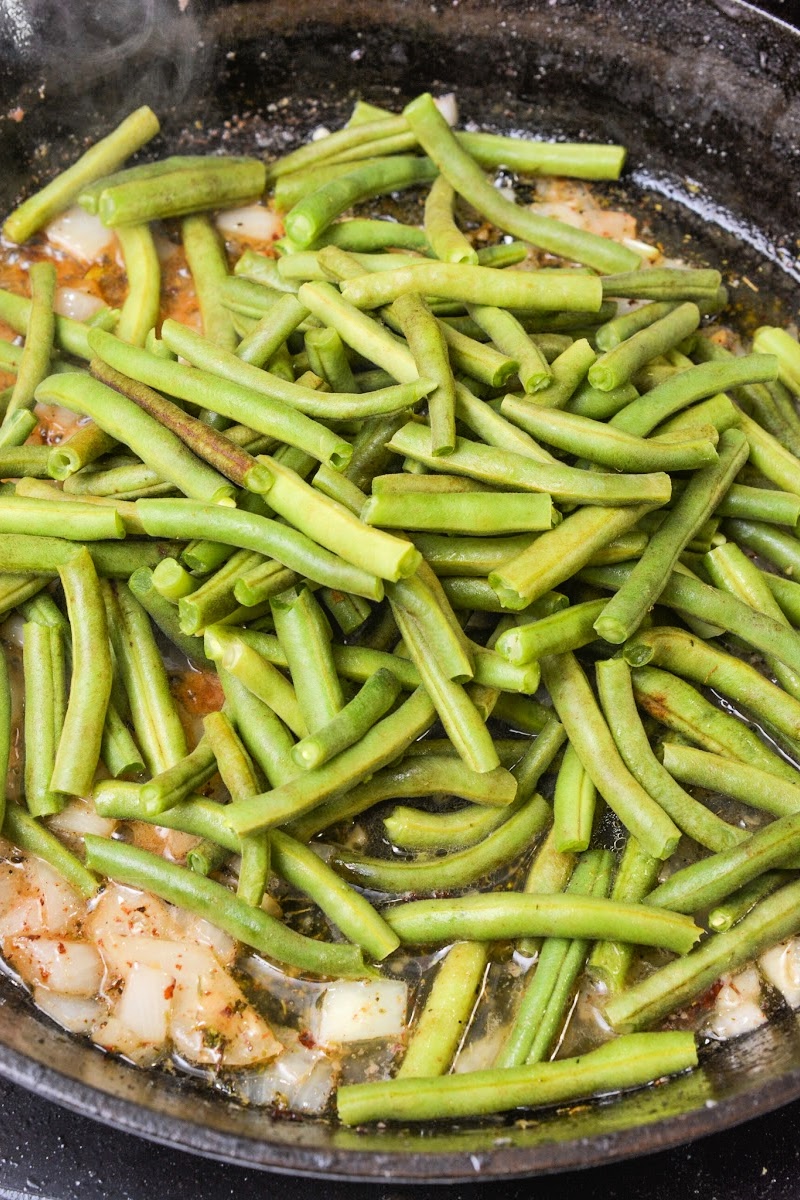 Cooking green beans