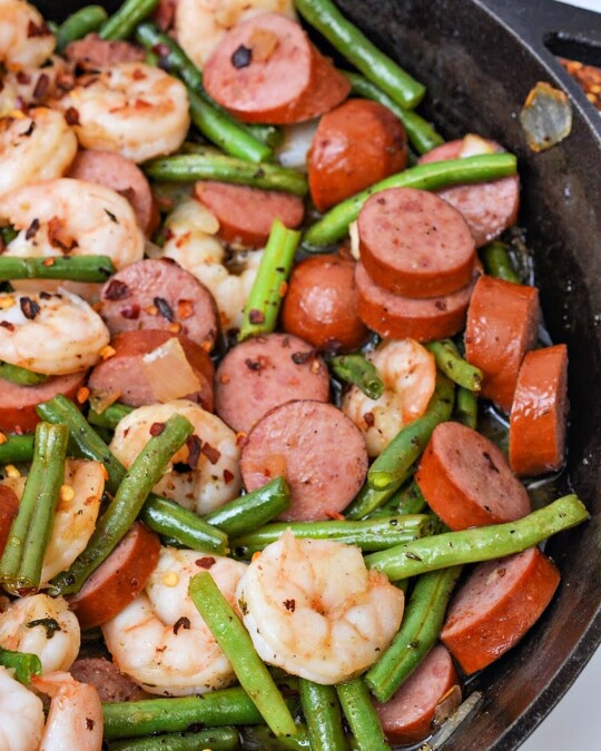 Low Carb Honey Garlic Shrimp and Sausage