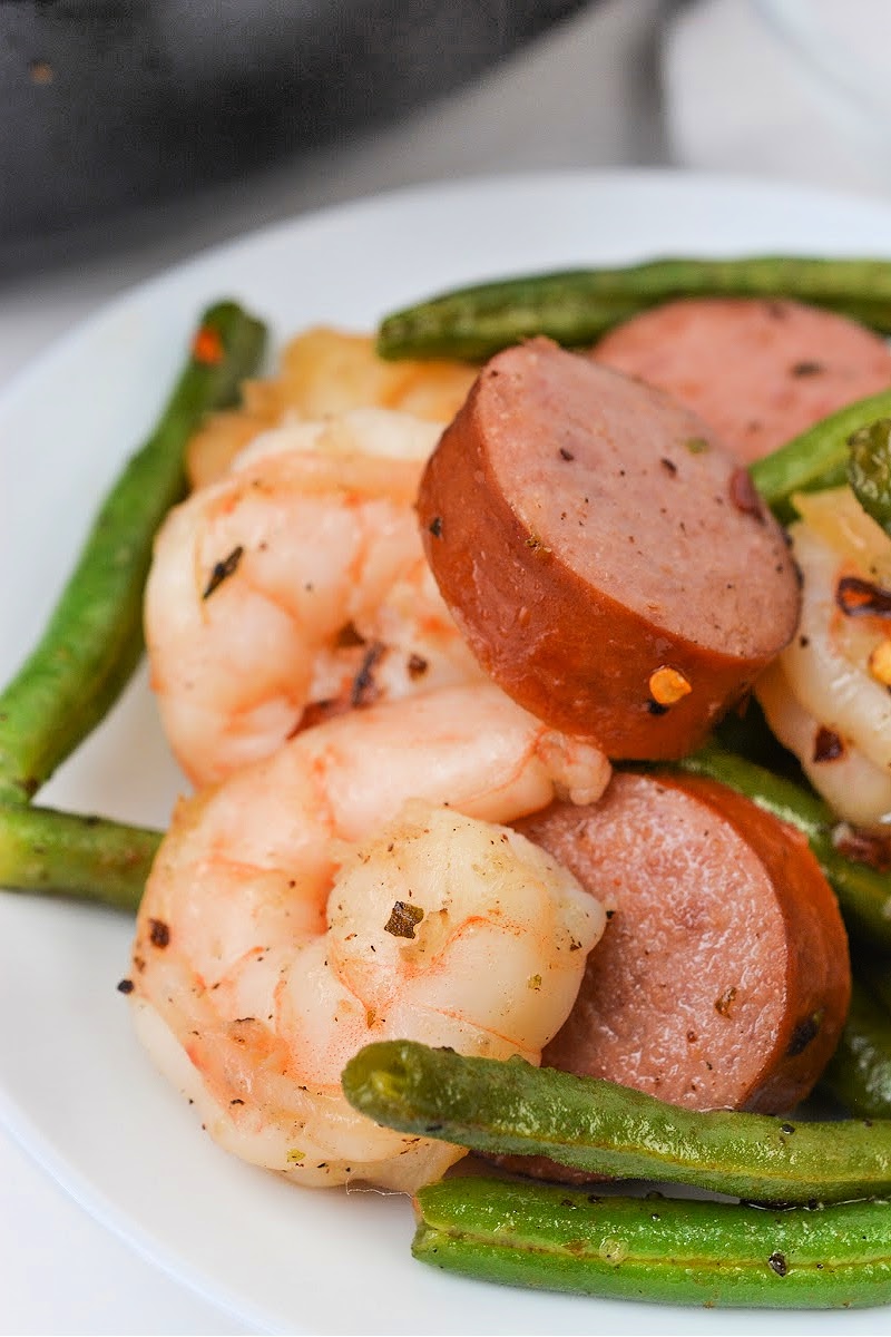 Low Carb Honey Garlic Shrimp and Sausage