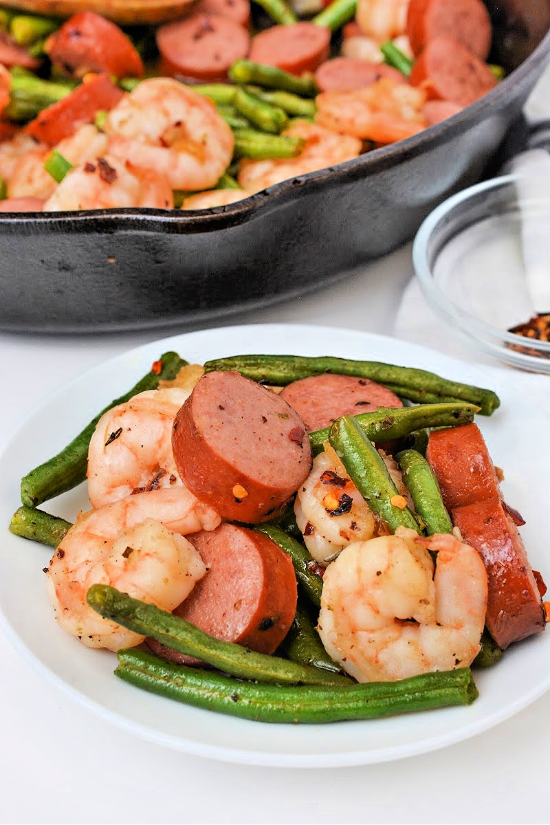 Low Carb Honey Garlic Shrimp and Sausage