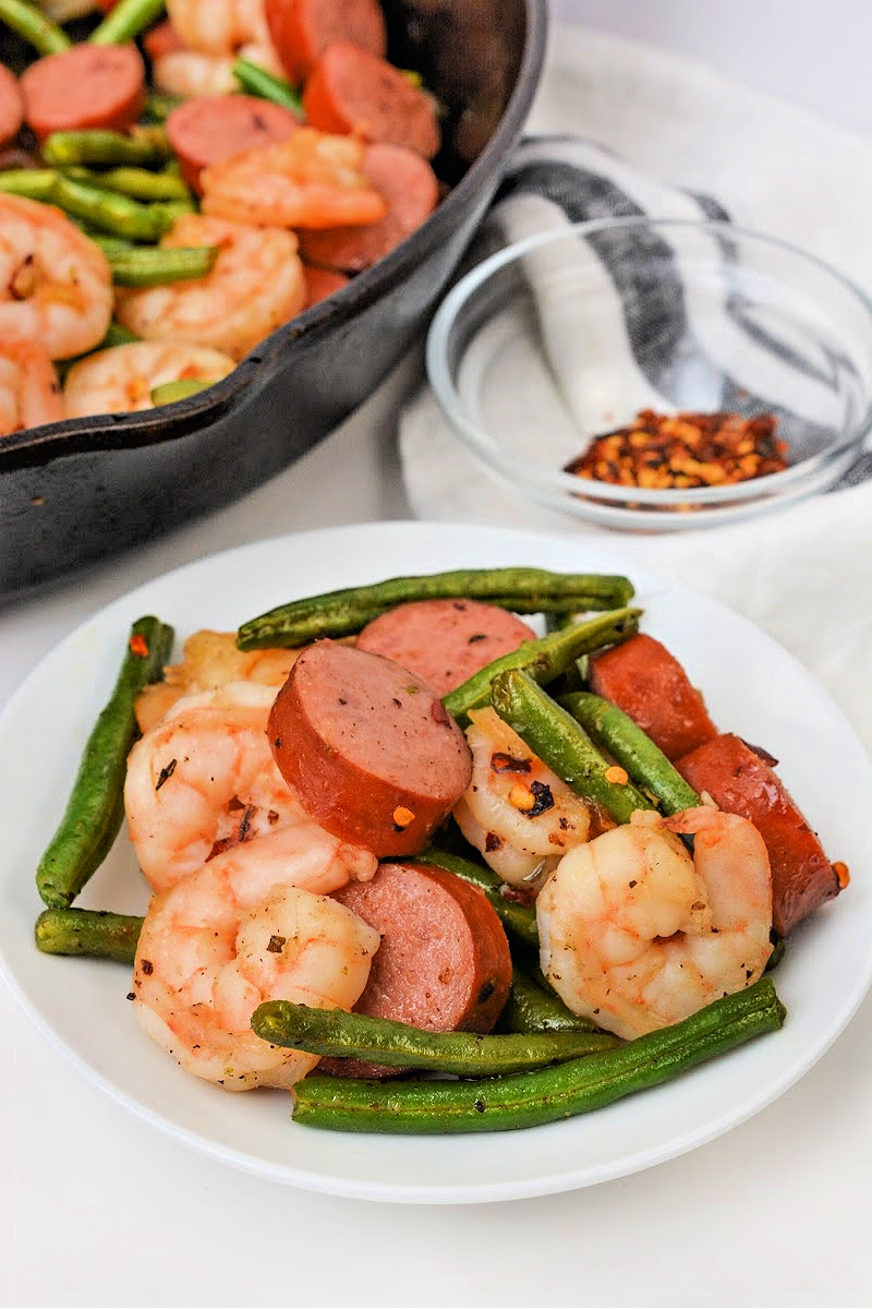 Low Carb Honey Garlic Shrimp and Sausage