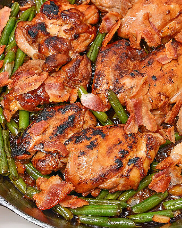 Low-Carb Crack Chicken Green Bean Skillet