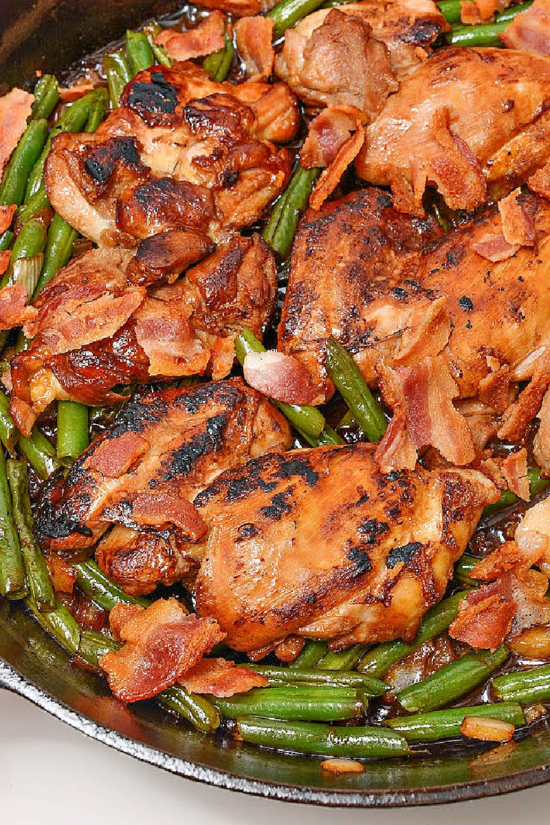 Low-Carb Crack Chicken Green Bean Skillet