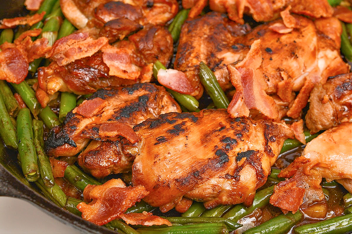 Low-Carb Crack Chicken Green Bean Skillet