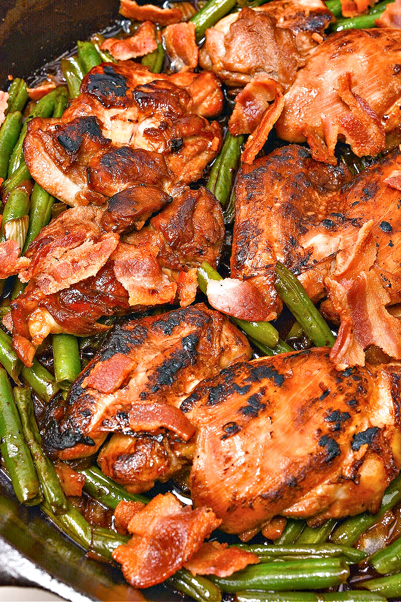 Low-Carb Crack Chicken Green Bean Skillet