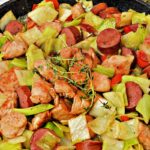 Keto Skillet Honey Garlic Sausage and Chicken