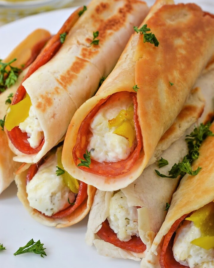 Keto Crispy Italian Sub Roll Ups