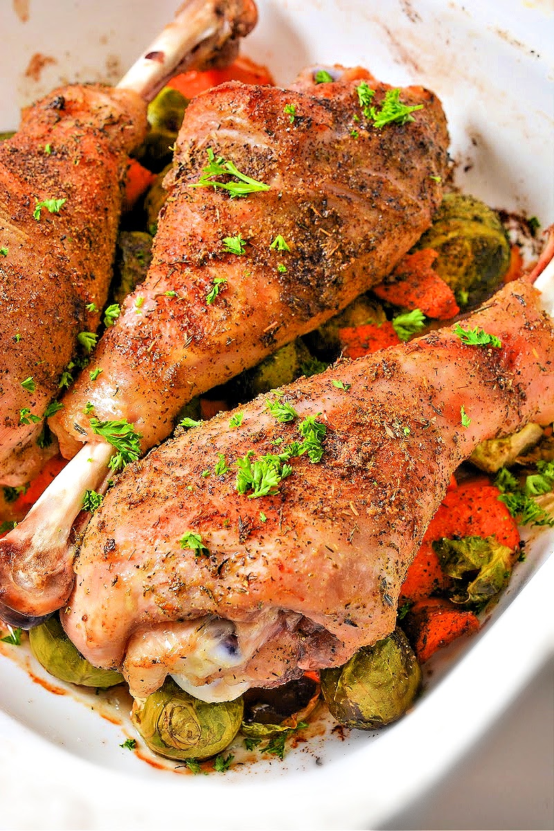 Low-Carb Slow Roasted Turkey Legs