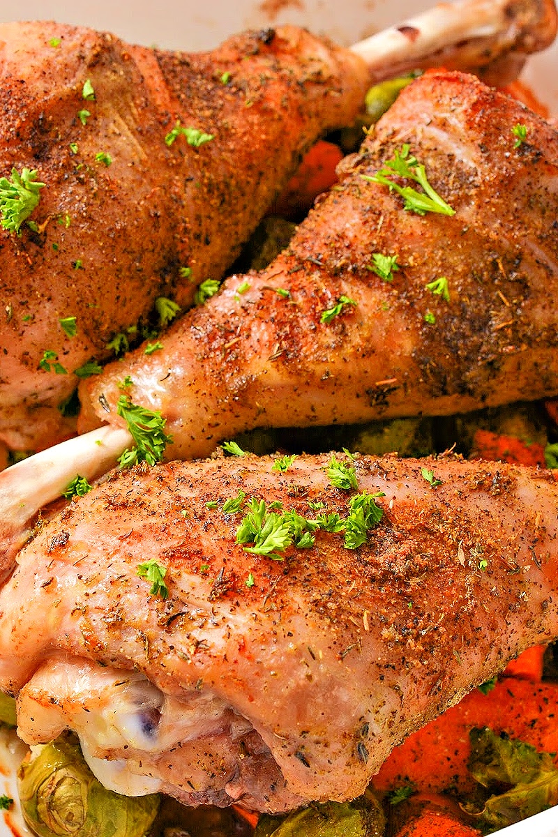 Low-Carb Slow Roasted Turkey Legs