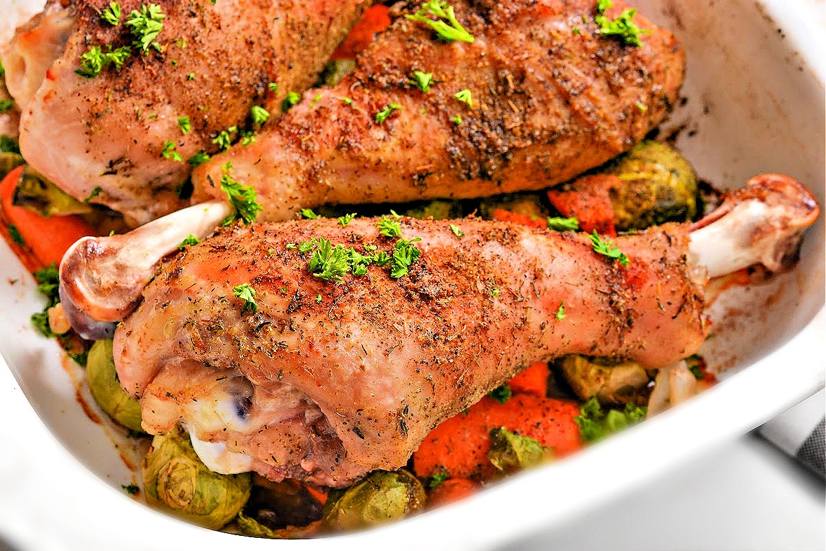 Low-Carb Slow Roasted Turkey Legs