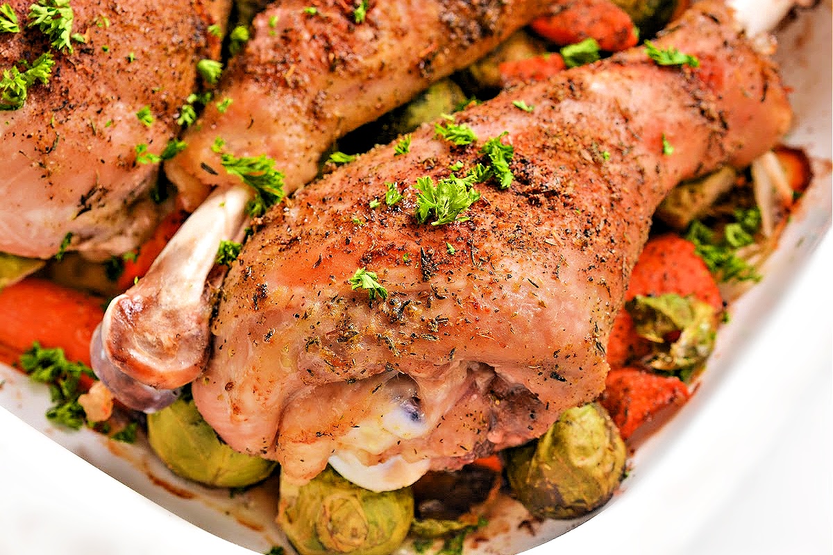 Low-Carb Slow Roasted Turkey Legs