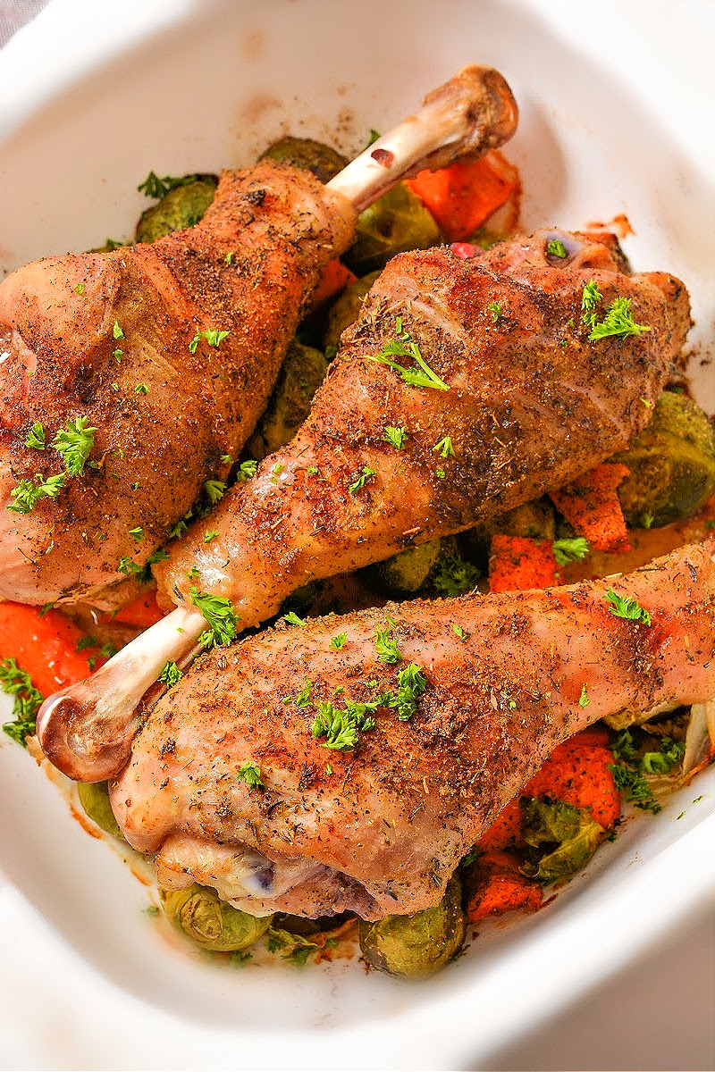 Low-Carb Slow Roasted Turkey Legs