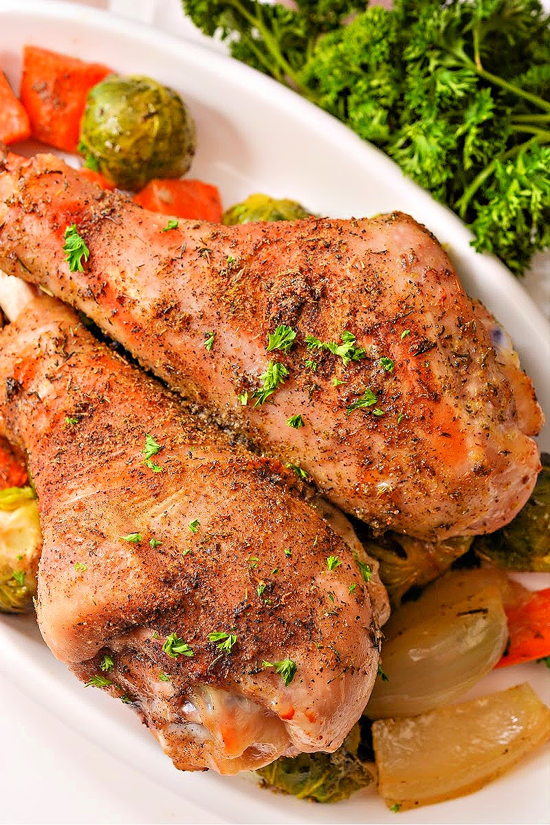 Low-Carb Slow Roasted Turkey Legs