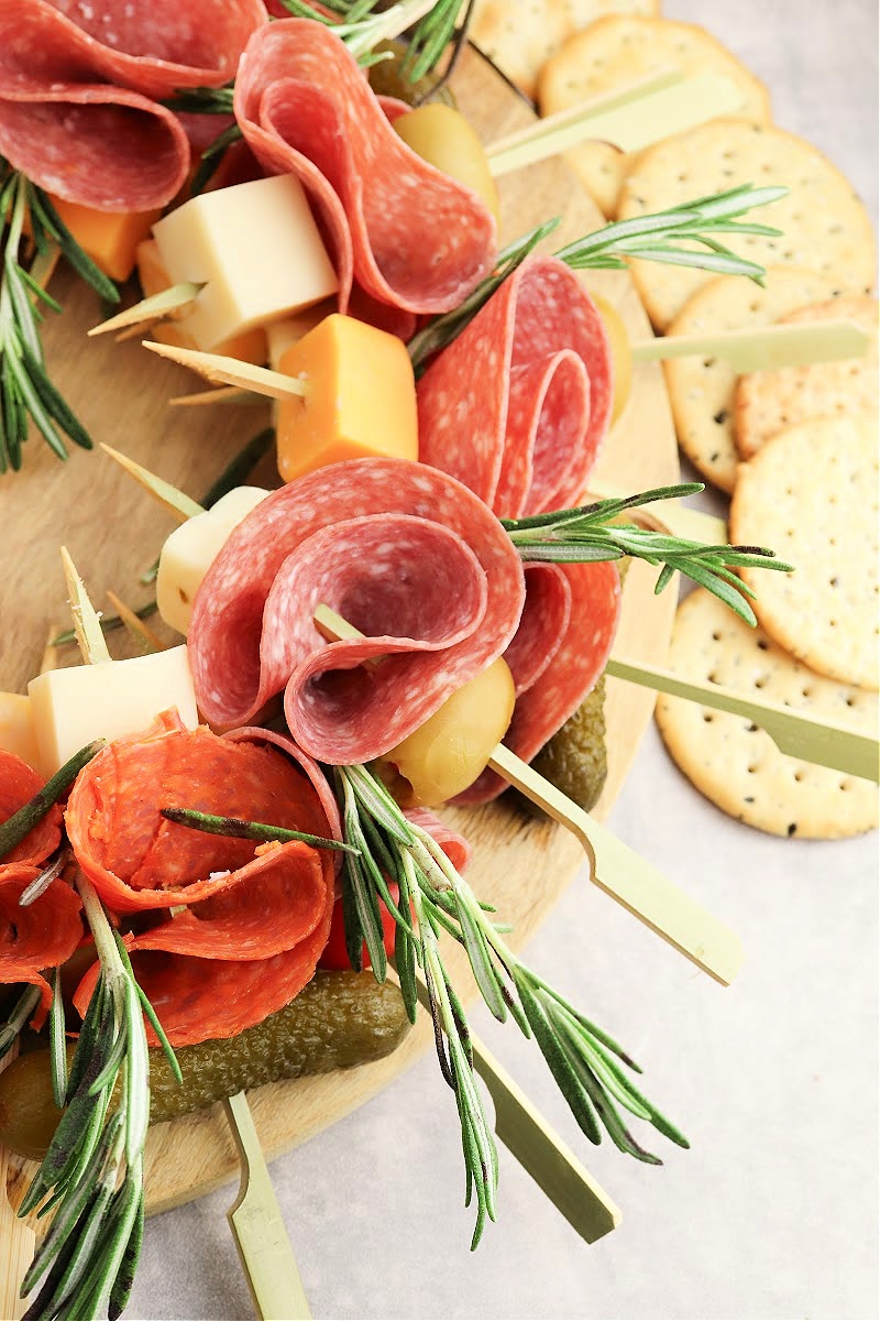Low-Carb Charcuterie Wreath