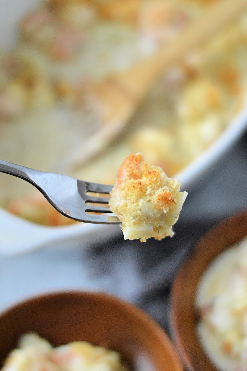 Keto Garlic Shrimp Au Gratin